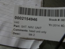 Sat Nav Unit  VOLVO V40