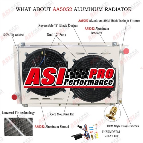 Row radiator shroud fan - row,