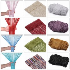 String Curtain Panels Door Fly Screen Room Divider Net Hanging Beaded Curtains U