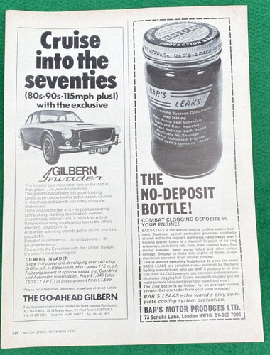 Gilbern invader litre 1 - litre, 1/2