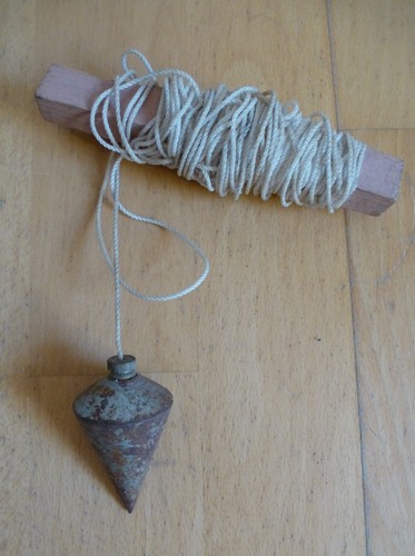 Vintage brass steel plumb - /,