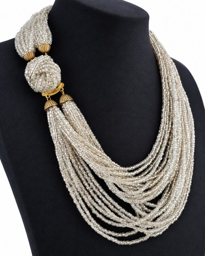 Vintage silver tone glass - tone,