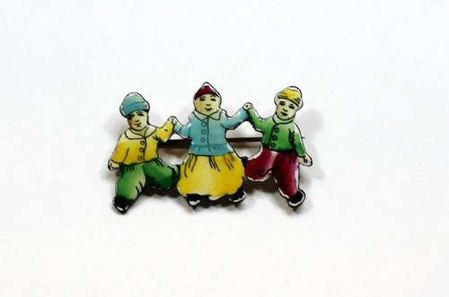 Vintage enamel dutch - dutch, boys