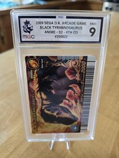 Dinosaur King Arcade Card - Black Tyrannosaurus Rex - MGC 9 Graded SEGA #255522