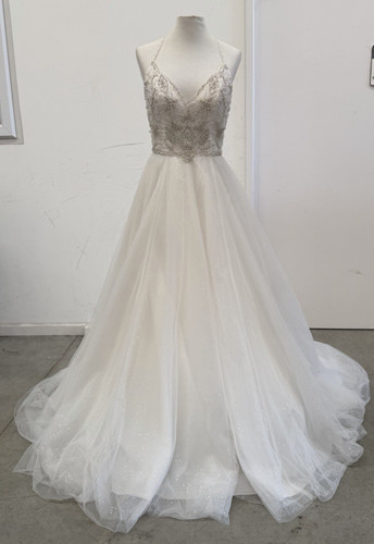 Halter neck wedding dress - wedding,