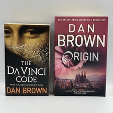 2 x Dan Brown Paperback Books • The Da Vinci Code / Origin • VGC