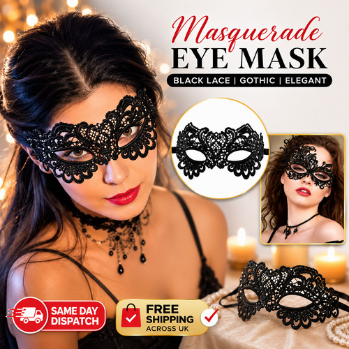 Masquerade eye mask black - 3x,