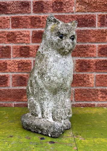 Vintage 1960s concrete cat - 1960s,
