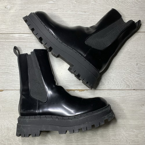 Zara black women boots - black,