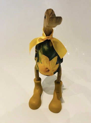 Wooden duck with boots - duck, |