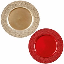 1/2/4/6pcs Hammered Charger Plates Wedding Party Dining Table Setting New 33cm