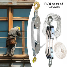 1100/2200 LBS Hoist Pulley Block and Tackle Hook Lifting Pulley Block Tool