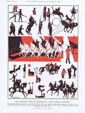 CIRCUS The Sawdust Ring in Silhouette - Vintage Print 1932