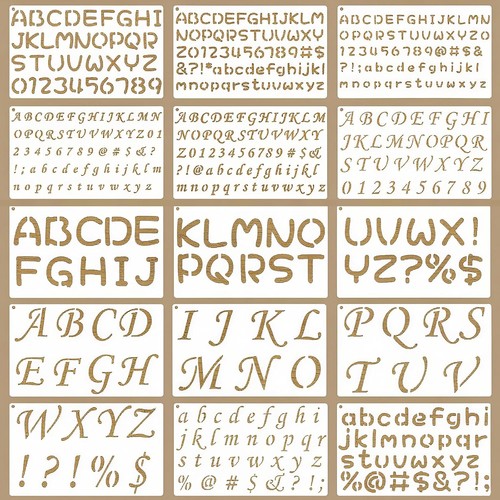 Pack letter stencils - 15, for