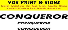 3 x SWIFT CONQUEROR CARAVAN/ MOTORHOME STICKERS CHOICE OF COLOURS OTHER #017