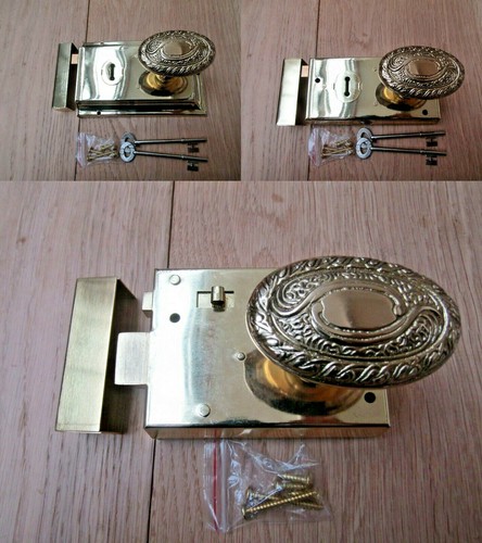 Rim lock door - door, knob