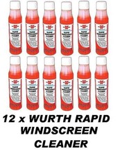 12 x WURTH Rapid Windscreen Cleaner 32ml Concentrate Screen Wash makes 30-36lt