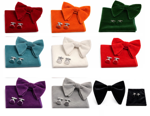 Men oversized velvet bow tie - men's,