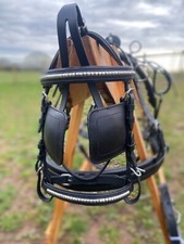 MINI SHETLAND LEATHER HARNESS BLACK CLENCHER QUALITY *FREE POSTAGE*