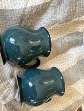 2/pair Of Denby Greenwich Craftsman Footed Mugs  Greenwich Mugs In Great Shape