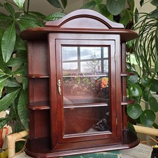 Vintage Curio Cupboard Cabinet Trinket Display Large Dark Academia Apothecary