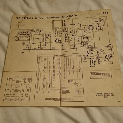 Murphy radio valve - radio, circuit