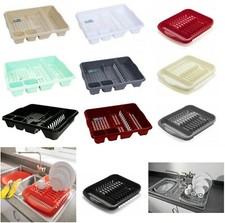 LARGE KITCHEN SINK DISH DRAINER CUTLERY PLATE CUP DRAINER HOLDER DISH RACK NEW