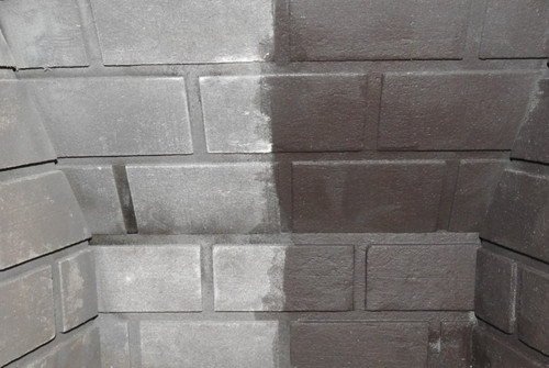 Gas fire coal - coal, paint