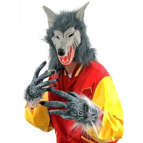 Wolf mask and - hands, costume