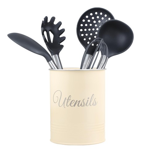 Utensil holder pot cream - utensil,