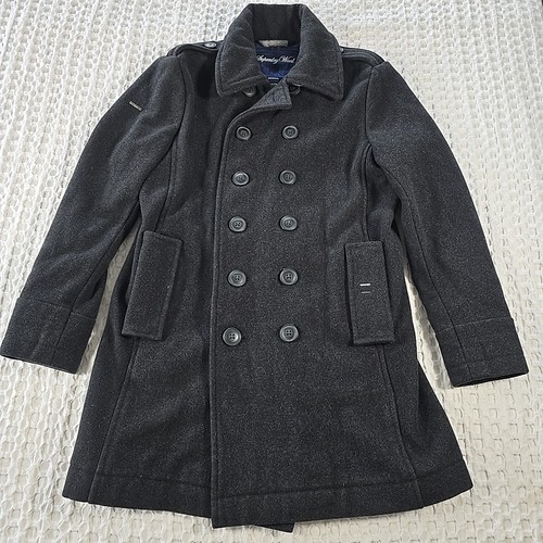 Superdry men wool pea coat - men's,