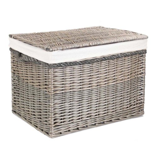Wicker storage trunk chest - storage,