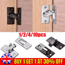1-10x 90 Degree Stainless Steel Latch Safety Right Angle Lock Catch Door Sliding