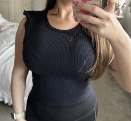 Zara black top with - top, frill