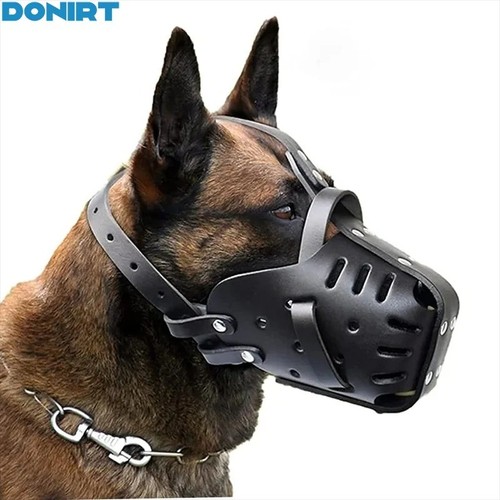 Leather dog muzzle basket - dog,