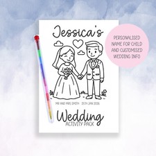 Personalised Kids Wedding Activity Pack | Book | Table Favour | A5 Size | gift