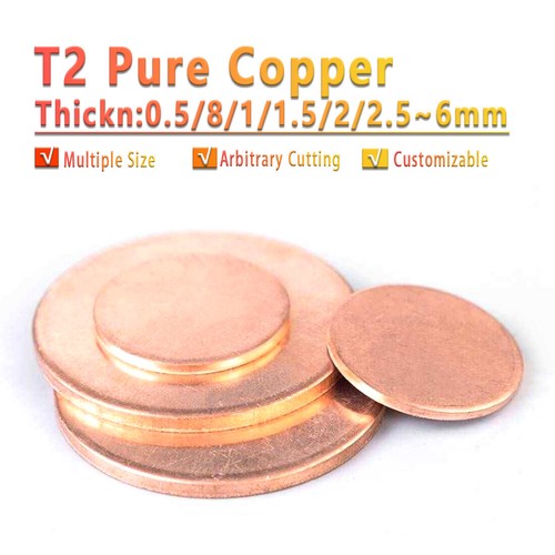 Solid pure copper discs blanks - solid,