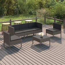 Garden Lounge Set Grey PE