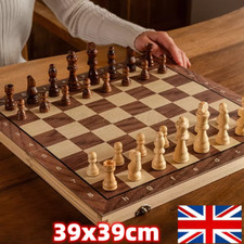 39CM Wooden Chess Set Folding