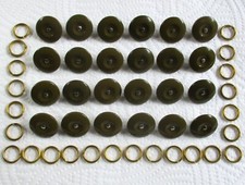 24x British Army:"DENIM BATTLEDRESS BLOUSE BUTTONS & RINGS" (19mm, BD, Overalls)