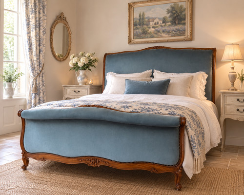 French double bed - bed, frame