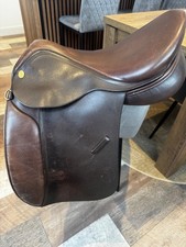 16 inch wide fit GFS brown leather show saddle
