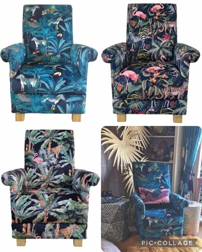 Jungle velvet fabric adult - jungle,