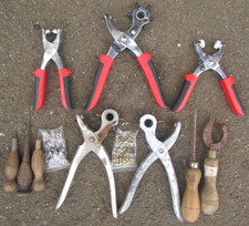Job Lot of Upholstery Tools Awls Lucas Punch Pliers Eyelets etc