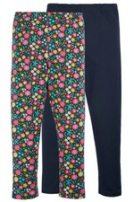 Frugi Girls Navy Leggings -