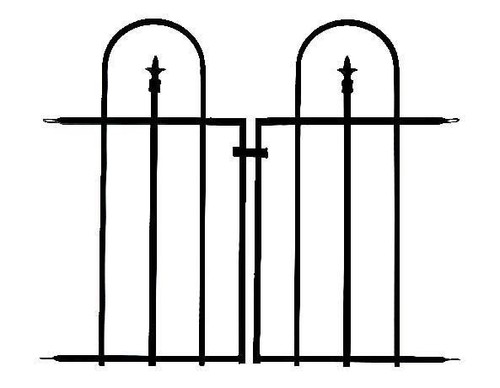 Triple arch finial gate black - triple,