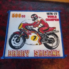 VINTAGE 1976 -77 BARRY SHEENE WORLD CHAMPION, CLOTH BADGE
