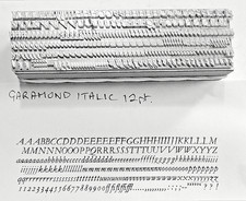 12 point GARAMOND ITALIC Upper