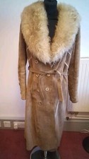 Vintage Sheepskin Long Ladies Coat Debenhams  Made In UK ❤️ CHARITY 