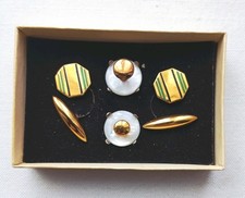 Vintage Art Deco Enamel & MoP